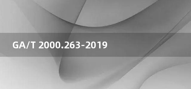 GA/T 2000.263-2019公安信息代码 第263部分：携包特征代码